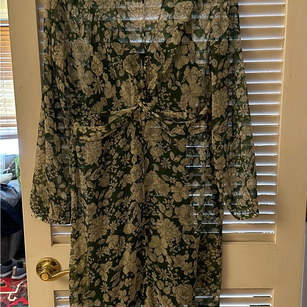Floral Green Dress MANGO